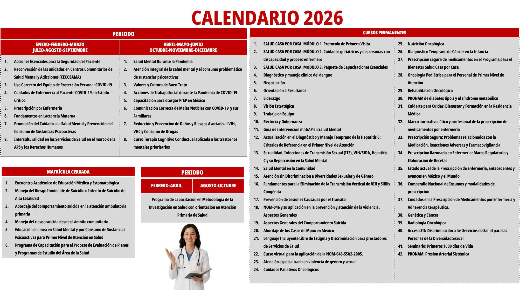 calendario actualizado